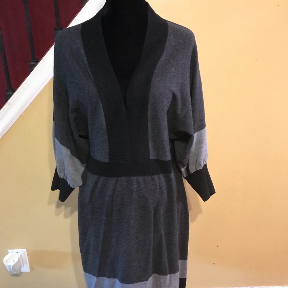Knee length sweater dress